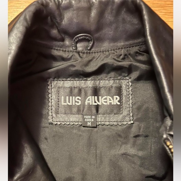 Vintage Luis Alvear Black Leather Vest - Picture 2 of 3